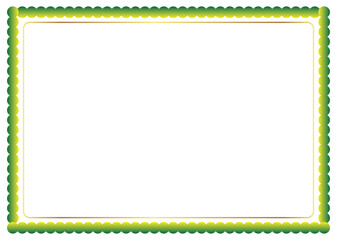 Border Design with Gradient Color Circle on White Background