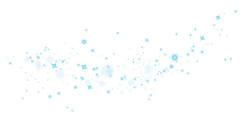 Fototapeta premium Powder dust light. Magic shining blue dust. Fine, shiny dust bokeh particles fall off lightly. Fantastic shimmer effect. Christmas background. PNG.