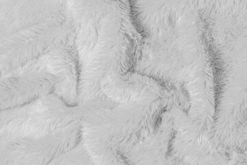 White fur background texture. wool close up
