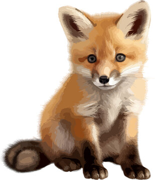 recommend clip art: Cute baby fox clip art