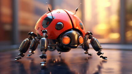 ladybug on the ground - Powered by Adobe