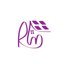 RM logo house vector abstract illustration design