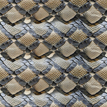Seamless snake texture, python skin, animal texture.