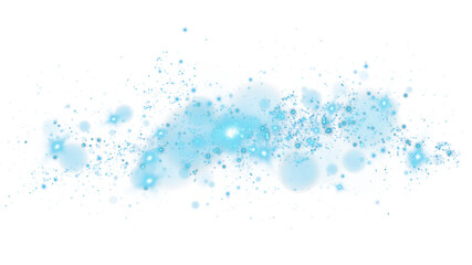 Blue dust light. Bokeh light lights effect background. Christmas glowing dust background Christmas glowing light bokeh confetti and sparkle overlay texture for your design. PNG.