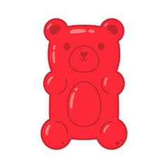 Jelly bears fruit gummy. Character Illustrator vector design.