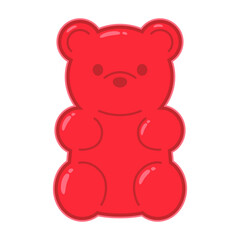 Jelly bears fruit gummy. Character Illustrator vector design.