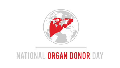 Vector illustration on the theme of National Organ Donor day observed each year during February.banner, Holiday, poster, card and background design.
