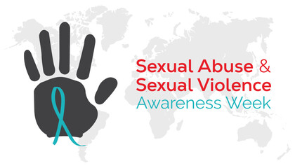 Vector illustration on the theme of Sexual Abuse and Sexual violence awareness week observed each year during February.banner, Holiday, poster, card and background design.