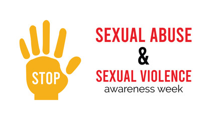 Vector illustration on the theme of Sexual Abuse and Sexual violence awareness week observed each year during February.banner, Holiday, poster, card and background design.