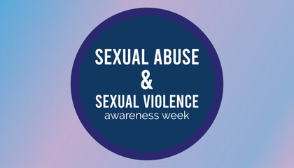 Vector illustration on the theme of Sexual Abuse and Sexual violence awareness week observed each year during February.banner, Holiday, poster, card and background design.