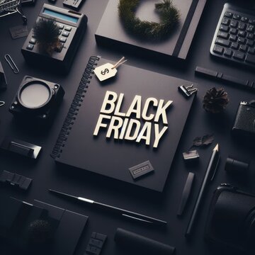 photo top view black friday composition