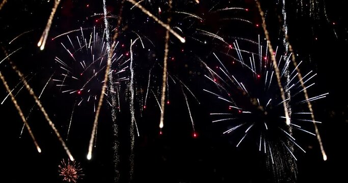 new year's eve night sky, happy new year holiday light luxury, merry christmas