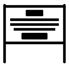 Information board icon, vector illustration. Flat design style eps 10 Generative AI