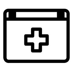 Obraz premium Medical web page icon, vector illustration. Flat design style eps 10 AI generated