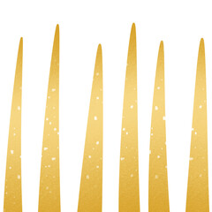 Coral yellow and gold element. 