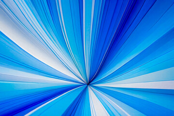 abstract background of a blue spiral of paper in the shape of a star