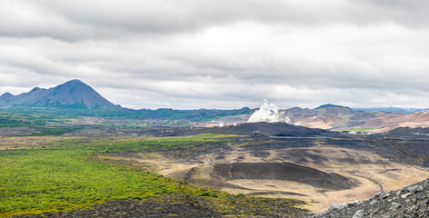 Lake Myvatn in North Iceland is a geological wonderland which has been sculpted by volcanic...