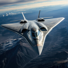 Futuristic Flight and transportation : Unveiling the 6th Generation Aircraft Design Concept. - obrazy, fototapety, plakaty