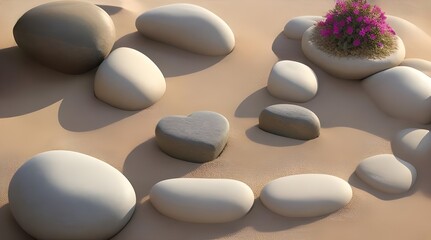 Fototapeta na wymiar Stones and pebbles on the beach