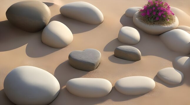 Stones and pebbles on the beach