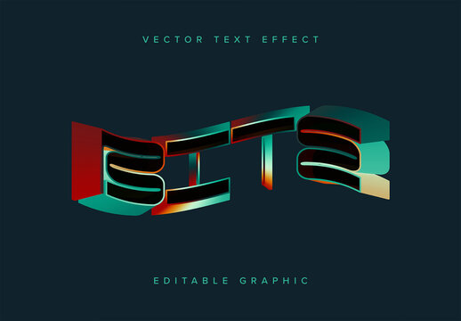 Wavy Gradient Text Effect Mockup