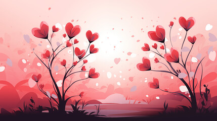 valentine vector flowers