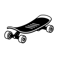 Skateboard simple icon. Vector illustration.