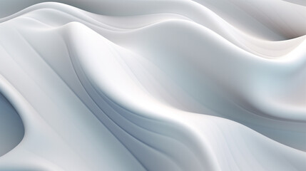 Naklejka premium A gradient wave with white and bluish gray tones. One-way soft waves with a 3D effect.