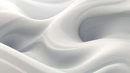 A gradient wave with white and bluish gray tones. One-way soft waves with a 3D effect.