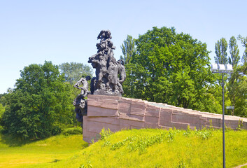 Monument to the victims in Babin Yar in Kyiv, Ukraine