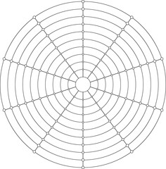 Obraz premium Wheel of life balance, range of needs from ten sectors