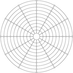 Circle diagram of lifestyle balance with twelve segments