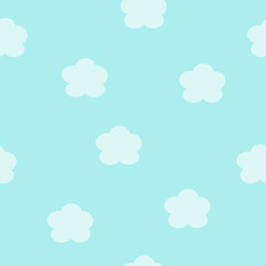 Simple Clouds Seamless pattern background wallpaper