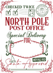 Fototapeta na wymiar Santa's Sack Illustration - North Pole Delivery