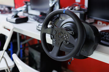 Online car drive simulation game with steering wheel controller