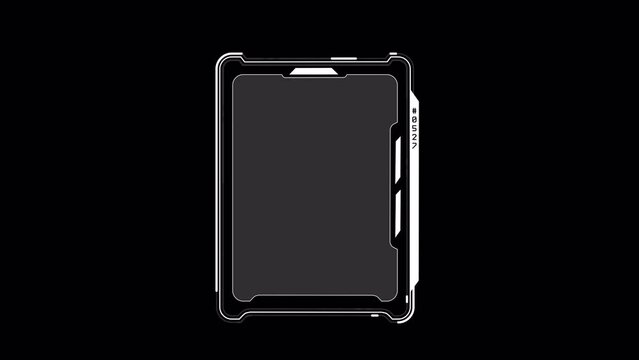 Hi tech Frame for user interface, cyber data, text, image,  game screen. With alpha channel.