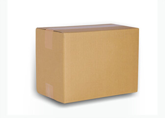 cardboard box isolated on white background with clipping path.