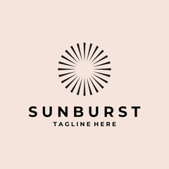 sunburst logo vector Creative Minimal design template. Symbol for Corporate Business Identity