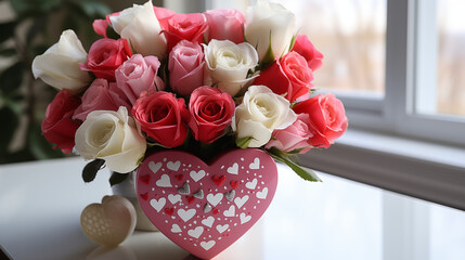 vase valentine's day flowers arrangement decorative