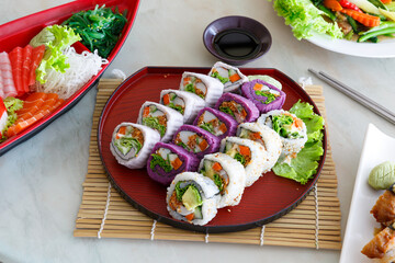 Vegetarian food, Three Sushi  (Japanese food)