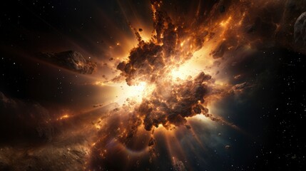 Cosmic photo of exploding star at close range , detailed high resolution professional space photo - obrazy, fototapety, plakaty