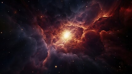 Obraz premium Cosmic photo of star at close range , detailed high resolution professional space photo