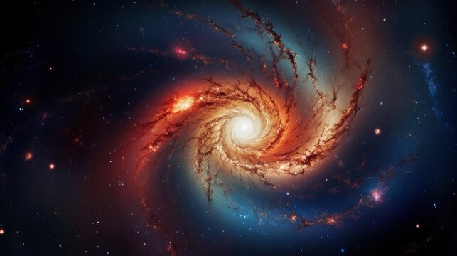 Spiral galaxy detailed image