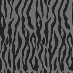 Animal seamless pattern striped mammals fur skin camouflage texture. printable background