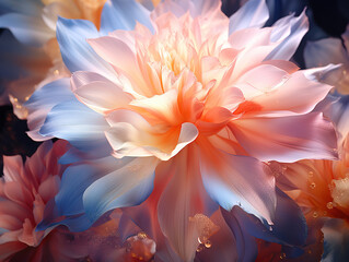 Beautiful flowers made with color filters. Generative Ai