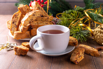 Homemade almond and dried fruit Cantuccini