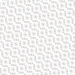 Seamless vector pattern with diagonal beige lattice design. Abstract geometric background with curved shapes, mesh, lines. Simple ornament texture in oriental arabesque style. Repeat geo design