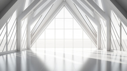 Obraz premium interior of a modern building in high key light tone. 