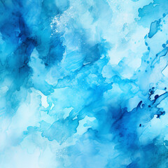 Abstract Watercolor Wash in Shades of Blue