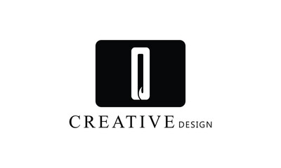 O white letter creative brand simple minimal logo design for all kind of business.